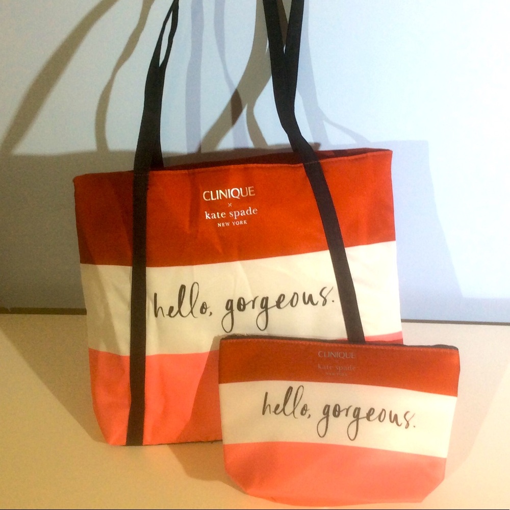 KATE SPADE Clinique Hello Gorgeous Tote Bag + Case